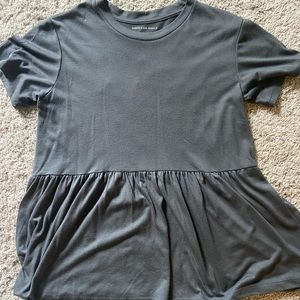 American eagle dark gray babydoll top